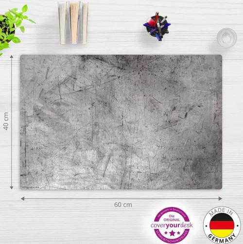 Cover-your-desk Schreibtischunterlagen-Schreibtischunterlage für Kinder Vintage Metallplatte Usedlook, aus hochwertigem Vinyl , 60 x 40 cm
