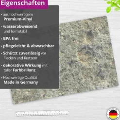 Schreibtischunterlage für Kinder und Erwachsene Naturstein Textur , aus hochwertigem Vinyl, 60 x 40 cm*Cover-your-desk New