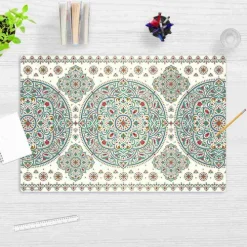 Cover-your-desk Schreibtischunterlagen-Schreibtischunterlage für Kinder und Erwachsene Orientalisches Muster, aus hochwertigem Vinyl, 60 x 40 cm