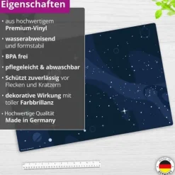 Cover-your-desk Schreibtischunterlagen-Schreibtischunterlage für Kinder und Erwachsene Astronaut im Weltraum, aus hochwertigem Vinyl , 60 x 40 cm