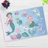 Cover-your-desk Schreibtischunterlagen*Schreibtischunterlage für Kinder Meerjungfrauen unter Wasser, aus hochwertigem Vinyl , 60 x 40 cm