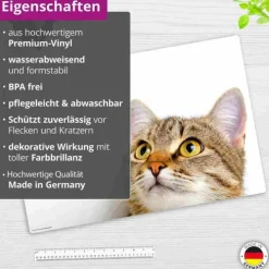 Cover-your-desk Schreibtischunterlagen-Schreibtischunterlage für Kinder und Erwachsene Katzenblick, aus hochwertigem Vinyl , 60 x 40 cm