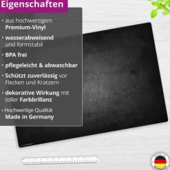Cover-your-desk Schreibtischunterlagen-Schreibtischunterlage für Kinder und Erwachsene Schieferplatte schwarz, aus hochwertigem Vinyl , 60 x 40 cm