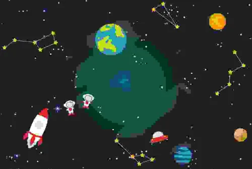 Cover-your-desk Schreibtischunterlagen-Schreibtischunterlage für Kinder und Erwachsene Weltraumabenteuer, aus hochwertigem Vinyl , 60 x 40 cm