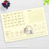 Cover-your-desk Schreibtischunterlagen*Schreibtischunterlage für Kinder Lernunterlage Einschulung, Einhorn Optik, ABC, 1x1, Uhrzeiten, aus hochwertigem Vinyl, 60 x 40 cm