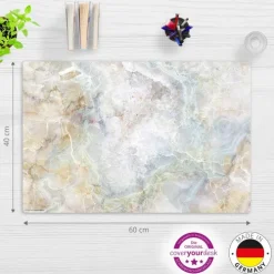 Schreibtischunterlage für Kinder Marmorplatte in bunten Farben, aus hochwertigem Vinyl , 60 x 40 cm*Cover-your-desk Clearance