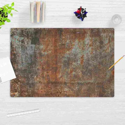 Schreibtischunterlage für Kinder und Erwachsene Stahlplatte Industrial Optik, aus hochwertigem Vinyl , 60 x 40 cm*Cover-your-desk Sale