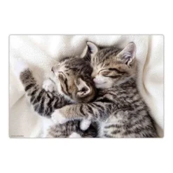 Schreibtischunterlage für Kinder schmusende Kätzchen, aus hochwertigem Vinyl , 60 x 40 cm*Cover-your-desk Hot