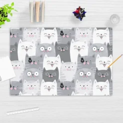 Schreibtischunterlage für Kinder und Erwachsene Katzen-Konferenz, aus hochwertigem Vinyl , 60 x 40 cm*Cover-your-desk Hot