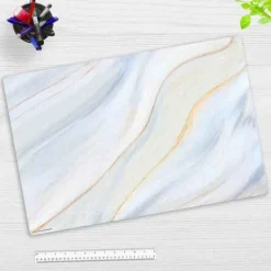 Cover-your-desk Schreibtischunterlagen*Schreibtischunterlage für Kinder und Erwachsene Cremefarbener Marmor, aus hochwertigem Vinyl , 60 x 40 cm