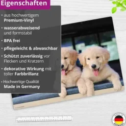Cover-your-desk Schreibtischunterlagen*Schreibtischunterlage für Kinder und Erwachsene Golden Retriever Welpen, aus hochwertigem Vinyl , 60 x 40 cm