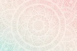 Cover-your-desk Schreibtischunterlagen-Schreibtischunterlage für Kinder und Erwachsene Mandala rot-grün, aus hochwertigem Vinyl , 60 x 40 cm