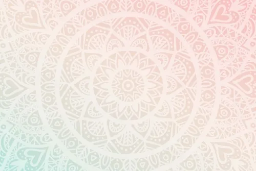 Cover-your-desk Schreibtischunterlagen-Schreibtischunterlage für Kinder und Erwachsene Mandala rot-grün, aus hochwertigem Vinyl , 60 x 40 cm