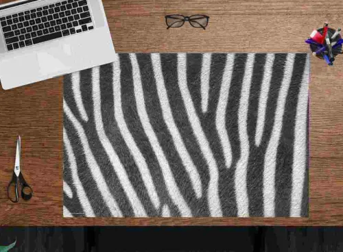 Schreibtischunterlage für Kinder und Erwachsene Zebra Muster, aus hochwertigem Vinyl , 60 x 40 cm*Cover-your-desk Clearance