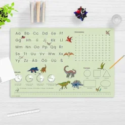 Schreibtischunterlage für Kinder LernunterlageEinschulungverschiedene Designs, ABC, 1x1, Uhrzeiten, aus hochwertigem Vinyl, 60 x 40 cm*Cover-your-desk