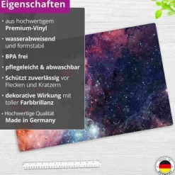 Cover-your-desk Schreibtischunterlagen-Schreibtischunterlage für Kinder und Erwachsene Entfernte Galaxie, aus hochwertigem Vinyl , 60 x 40 cm