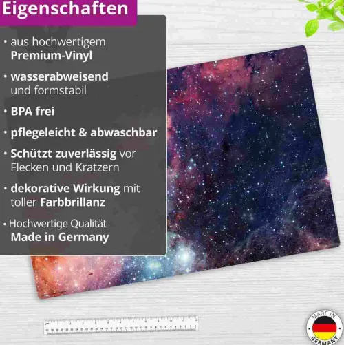 Cover-your-desk Schreibtischunterlagen-Schreibtischunterlage für Kinder und Erwachsene Entfernte Galaxie, aus hochwertigem Vinyl , 60 x 40 cm