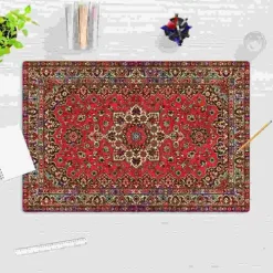 Schreibtischunterlage für Kinder und Erwachsene Orientalischer Teppich in rot, aus hochwertigem Vinyl , 60 x 40 cm*Cover-your-desk