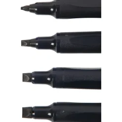 Creativ Company Kalligraphie & Handlettering*Kalligrafie-Marker, Strichstärke, 1,4+2,5+3,6+4,8 mm, Schwarz, 4 Stk