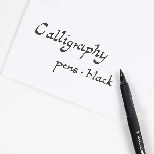 Creativ Company Kalligraphie & Handlettering*Kalligrafie-Marker, Strichstärke, 1,4+2,5+3,6+4,8 mm, Schwarz, 4 Stk