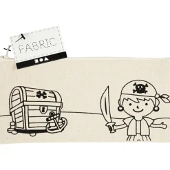 Creativ Company Federtaschen-Mäppchen, Piraten, Größe 21x9 cm, 245 g, Hellnatur, 1 Stk