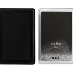 Creativ Company Stempel & -Kissen-Stempelkissen, H 2 cm, Größe 9x6 cm, Schwarz, 1 Stk