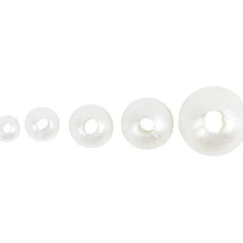 Creativ Company Küche & Esszimmer-Wachsperlen, D 3, 4, 5, 6, 8 mm, Lochgröße 1,3-2,5 mm, Perlmuttweiß, 700 ml/ 1 Dose, 430 g