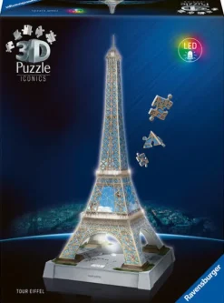 Ravensburger Spieleverlag Modelle & Konstruktion-3D Puzzle Iconics: Eiffelturm - mit Licht
