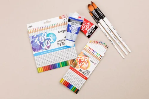 Darwi For You, Schachtel mit 24 Künstlerfarbstiften Standard*Quo Vadis Best