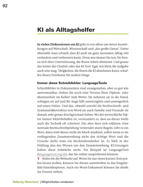 Stiftung Warentest Ratgeber|Technik-Das kann KI