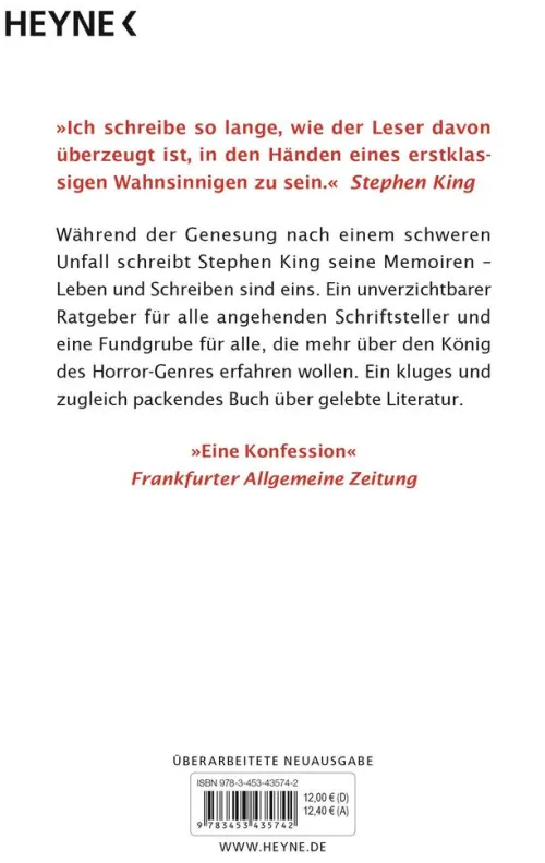 Heyne Taschenbuch Horror*Das Leben und das Schreiben