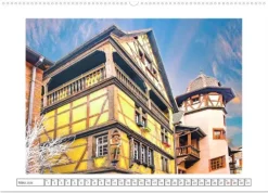 Das malerische Colmar im Elsass (Wandkalender 2026 DIN A2 quer), Monatskalender*Calvendo Clearance