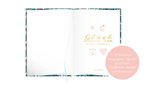NOVA MD Glück & Wünsche*Das Tagebuch das glücklich macht (Special Edition): 6 Minuten am Tag für mehr Glück, Positivität, Dankbarkeit und Erfolg. Dankbarkeitstagebuch zum Ausfüllen für jeden Tag. 6 Minuten Tagebuch für mehr Achtsamkeit. 12 Wochen Tagebuch in rosa/blau