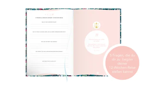 NOVA MD Glück & Wünsche*Das Tagebuch das glücklich macht (Special Edition): 6 Minuten am Tag für mehr Glück, Positivität, Dankbarkeit und Erfolg. Dankbarkeitstagebuch zum Ausfüllen für jeden Tag. 6 Minuten Tagebuch für mehr Achtsamkeit. 12 Wochen Tagebuch in rosa/blau