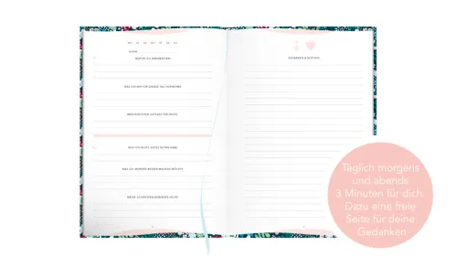 NOVA MD Glück & Wünsche*Das Tagebuch das glücklich macht (Special Edition): 6 Minuten am Tag für mehr Glück, Positivität, Dankbarkeit und Erfolg. Dankbarkeitstagebuch zum Ausfüllen für jeden Tag. 6 Minuten Tagebuch für mehr Achtsamkeit. 12 Wochen Tagebuch in rosa/blau