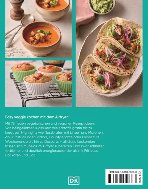 Dorling Kindersley Verlag Vegetarisch-Das ultimative Veggie Airfryer Kochbuch