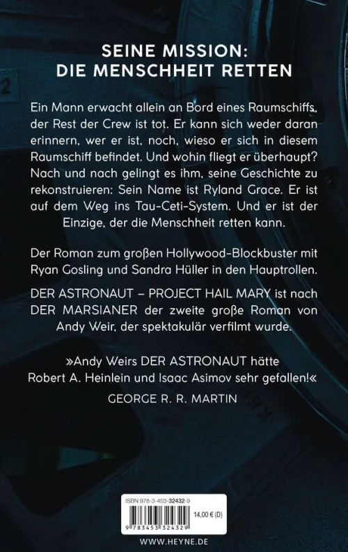 Heyne Taschenbuch Fantasy & Science Fiction|Space Opera-Der Astronaut - Project Hail Mary