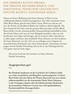 Sandmann, Elisabeth True Crime|Literatur & Kunst-Der gestohlene Klimt