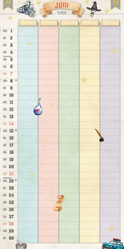 Heel Verlag GmbH Wandkalender-Der große inoffizielle Familienplaner für Potterheads. Kalender 2026