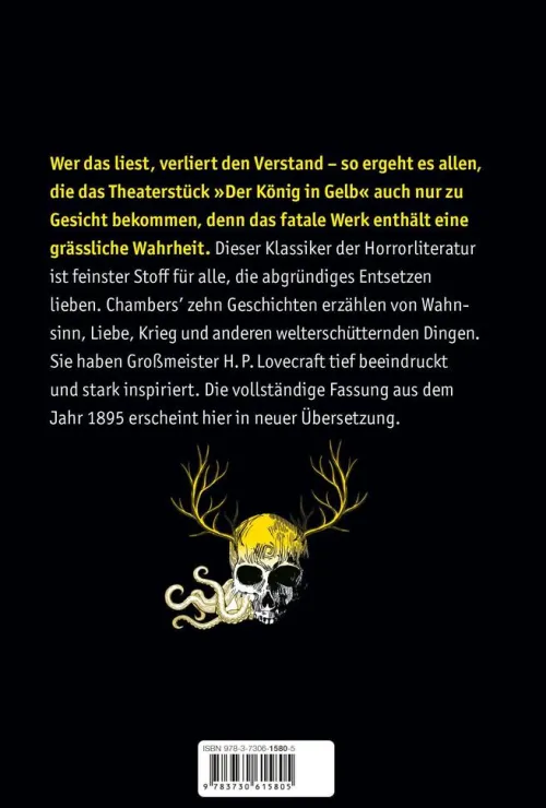 Anaconda Verlag Klassische Horrorgeschichten-Der König in Gelb. Horrorgeschichten