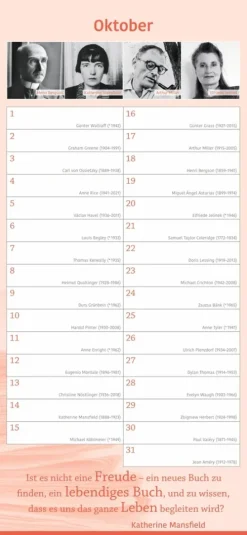 edition momente Geburtstagskalender*Der literarische Geburtstagskalender - Mit Geburtstagskindern und Zitaten