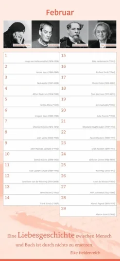 edition momente Geburtstagskalender*Der literarische Geburtstagskalender - Mit Geburtstagskindern und Zitaten