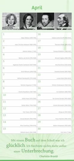 edition momente Geburtstagskalender*Der literarische Geburtstagskalender - Mit Geburtstagskindern und Zitaten