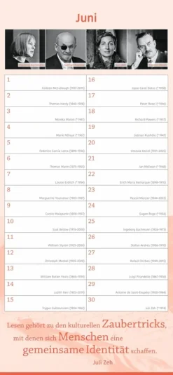 edition momente Geburtstagskalender*Der literarische Geburtstagskalender - Mit Geburtstagskindern und Zitaten