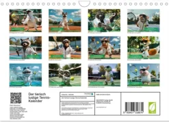 Calvendo Wandkalender*Der tierisch lustige Tennis-Kalender (Wandkalender 2026 DIN A4 quer), Monatskalender