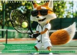 Calvendo Wandkalender*Der tierisch lustige Tennis-Kalender (Wandkalender 2026 DIN A4 quer), Monatskalender