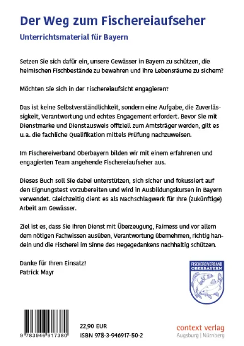 context verlag Augsburg Umweltwissenschaft*Der Weg zum Fischereiaufseher