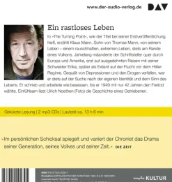 Der Audio Verlag, DAV Romane·Tagebücher-Der Wendepunkt. Ein Lebensbericht,2 Audio-CD, 2 MP3