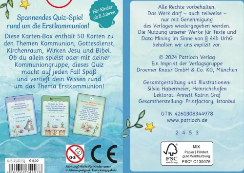 Pattloch Geschenkbuch Kommunion & Konfirmation*Der Wunschfisch. 50 x Spiel- und Rätselspaß zur Erstkommunion