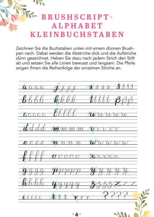 frechverlag GmbH Bastelpapier & Origami|Kalligraphie & Handlettering-Design Paper Just Flowers A6 mit Blumen-Stickern